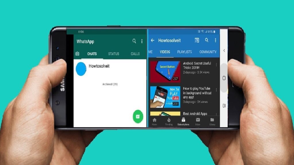 एक ही मोबाइल स्क्रीन पर YouTube और WhatsApp का इस्तेमाल कैसे करें?